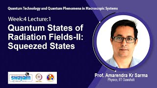 Lec 14 Quantum States of Radiation FieldsII Squeezed States [upl. by Mensch]