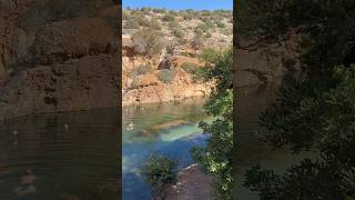 Lake Vouliagmeni lake swim water clearwater greece [upl. by Eanom]