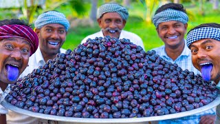 100kg JAVA FRUIT  SWEET FRUIT JAM Recipe Cooking in Village  NAVAL PAZHAM  Black Plum Jamun Fruit [upl. by Jochbed]