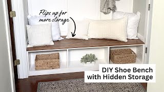 DIY Mudroom Bench with Hidden Boot Storage [upl. by Laural]