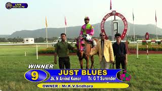 JUST BLUES with N Arvind Kumar up wins The Delhi Race Club Trophy Div1 2024 RACE 96 [upl. by Sairtemed]