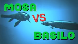 Mosasaurus vs Basilosaurus  ARK Survival Evolved [upl. by Keiko]