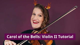 Carol of the Bells Violin II tutorial [upl. by Atter]