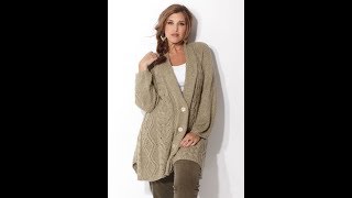 Вязаные Кардиганы Мода Плюс  2020  Knitted Cardigans Fashion Plus [upl. by Zippel]