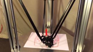 Smoothieboard controlled Delta 3D printer motion test [upl. by Budd865]