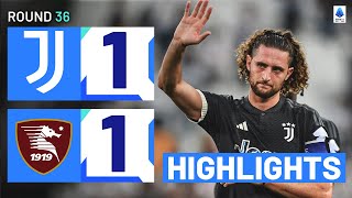 JUVENTUSSALERNITANA 11  HIGHLIGHTS  Rabiot Rescues A Point In Stoppage Time  Serie A 202324 [upl. by Ikim]