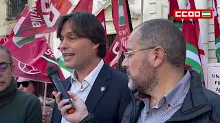 Manifestación de CCOO en Sevilla por el incumplimiento de los acuerdos firmados en UNIVERSIDAD [upl. by Yrocej123]