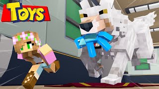 Minecraft TOYS  SAVING DOLLS FROM GIANT PET DOG  Roleplay  Little Kelly [upl. by Derdle]