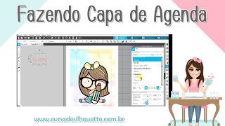 Como Fazer Arte para Capa de Agenda A5  Silhouette Studio [upl. by Devland]