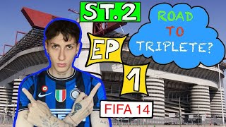 ROAD TO TRIPLETE ST2 EP1 CARRIERA ALLENATORE FIFA 14💙🖤😱 [upl. by Davie767]