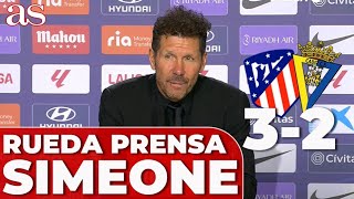 ATLÉTICO 3  CÁDIZ 2  Rueda de prensa de SIMEONE [upl. by Dnalyram]