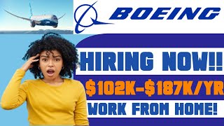 2 High Paying Work From Home Jobs at Boeing  Hiring Now [upl. by Katusha]