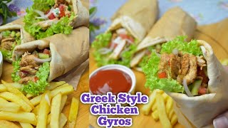 Chicken Gyros With Tzatziki SauceChicken Gyros RecipeMediterranean FoodMediterranean Food Recipes [upl. by Aikemet]