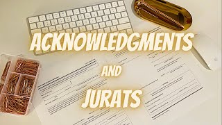 How do I complete a notarial certificate  Acknowledgments and Jurats [upl. by Bil319]