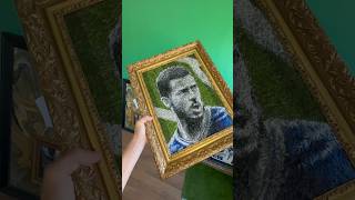 J’ai peint Eden Hazard sur de la pelouse 🌱🖌️ art chelsea hazard [upl. by Giuseppe]