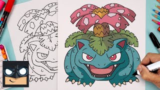 How To Draw Venusaur  Pokemon [upl. by Calendra831]