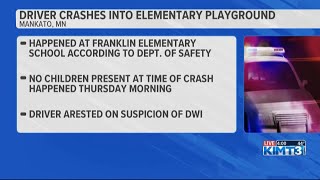 Mankato driver in custody for crashing into elementary playground [upl. by Billye]