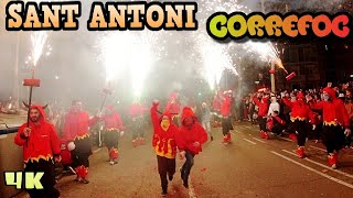 Barcelona Festa Major de Sant Antoni 2024  CORREFOC  Barcelona Spain 4K [upl. by Briana647]