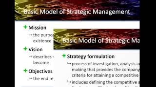 Concepts of Strategic Manangement ch1 [upl. by Tempa248]