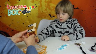 Crafty Halloween Fun Making a Toucan Box Spider 🕷️🎃 [upl. by Immij]