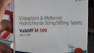 valdiff M 500 tablet  vildagliptin amp metformin hydrochloride  usedoseworkside effect [upl. by Nord]