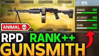 BEST RPD FAST ADS 0 RECOIL RANK GUNSMITH IN CALL OF DUTY MOBILE  RANK RPD SETUP COD MOBILE [upl. by Ennaylloh30]