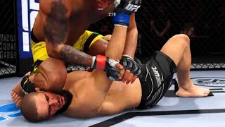 Gilbert Burns vs Khamzat Chimaev Full Fight  UFC 4 [upl. by Krasner]