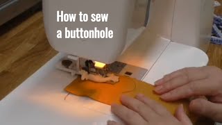 How to Use the Automatic Buttonhole FootJanome [upl. by Akyeluz]