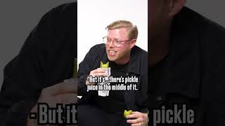 Rob Beckett eats an enormous pickle [upl. by Nreval]