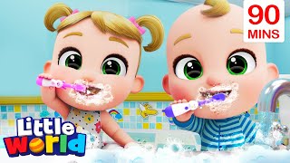 Brush Your Teeth Song  More Little World Kids Songs amp Nursery Rhymes [upl. by Putnem]