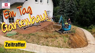 Garten und Wegebau Zeitraffer mit SUNWARD SWE18UF in 4K [upl. by Atiuqa]