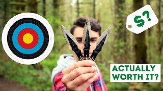 Testing the CHEAPEST Throwing Knives on AMAZON [upl. by Odlanar]