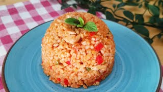 BULGUR PİLAVI TARİFİ  TAVUKLU BULGUR PİLAVI NASIL YAPILIR  YEMEK TARİFLERİ [upl. by Itirp]