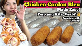 Chicken Cordon Bleu Pangnegosyo Recipe Complete with Costing [upl. by Sivatco924]