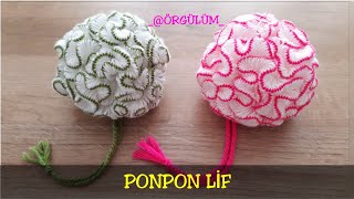 PONPON LİF YAPIMIFARKLI LİF MODELLERİ 2019 pom pom maker How to make a pom pom tutorial [upl. by Khudari]