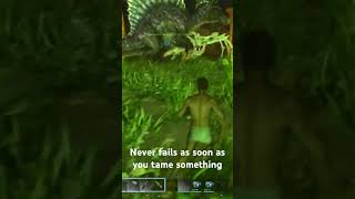 Ark Aberration just tamed a Spino and already getting attacked [upl. by Lienaj]