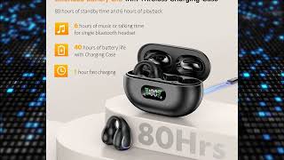 Wisezone Q71  Review Open Ear Clip Wireless Earbuds Bluetooth 53  B0CQQF6QKZ [upl. by Arraeic]