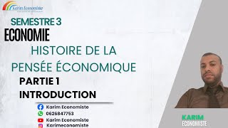 Histoire de la pensée économique S3 Economie Partie 1 [upl. by Ramso]