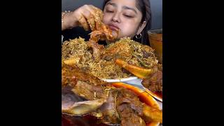 3 SPICY MUTTON RAAN CURRY WITH HYDERABADI MUTTON BIRYANI AND FRIED EGGS SPICY GRAVY JASMR MUKBANG [upl. by Anila]