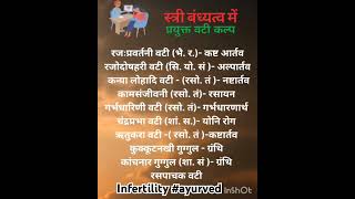 infertility ayurveda management treatment in short medicinemedicose Sudarshanlipane17 🏥🩺🏥 [upl. by Akirej431]