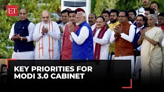 Amit Shah Gadkari Jaishankar amp Nirmala take their chairs Business at Hand for Modis 30 Cabinet [upl. by Gnas]