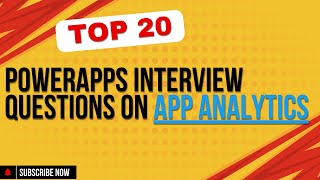 PowerApps Interview Questions and Answers  Analytics and Power BI for App Monitoring and Reporting [upl. by Mosley]