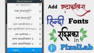 How To Add Stylish Hindi Fonts In PixelLab  Stylish Hindi Fonts In PixelLab  Hindi Calligraphy [upl. by Ennaeed]