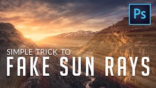 FAKE SUN RAYS IN PHOTOSHOP  a few other landscape photography finishing tips and techniques [upl. by Bunce]