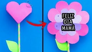 Tarjetas pop up de Flores  DIY regalos para mamá fáciles y rápidos  CADUBANA [upl. by Neeroc]