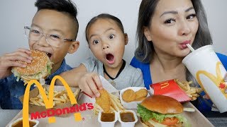 McDonalds Asiago Bacon Crispy Chicken amp BIG Mac Burger  Mukbang  NE Lets Eat [upl. by Karel]