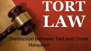 Distinction between tort and crime in Malayalam [upl. by Nnad906]