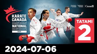 2024 Karate Canada National Championships 🥋 Day 3  Tatami 2 July 6 2024 [upl. by Dehlia158]