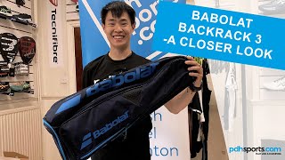 Babolat Backrack 3 Backpack review by pdhsportscom [upl. by Trinia]