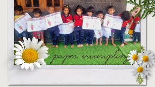 Paper Crumpling Activity  Fine Motor Skills art [upl. by Ednyl]